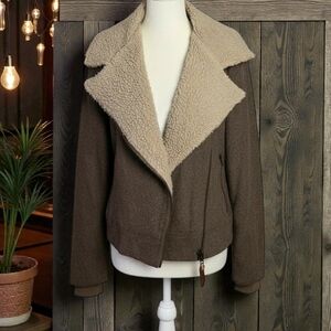 Gentle Fawn Brown and Cream Teddy Jacket